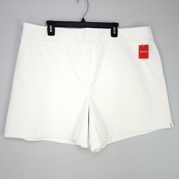 Spanx Active Shorts 6” Women’s Plus Size 3X Silver Lining Stretch Waist Comfort - Picture 2 of 16